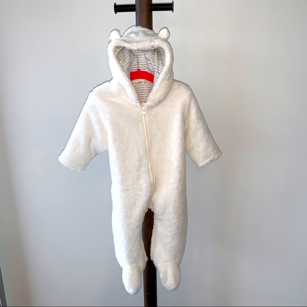 Cosy Fleece Bear Pramsuit